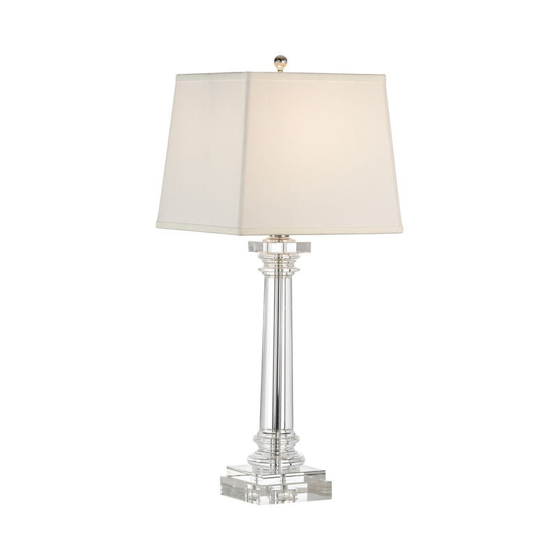 Wildwood Round Crystal Column Crystal Made Table Lamp