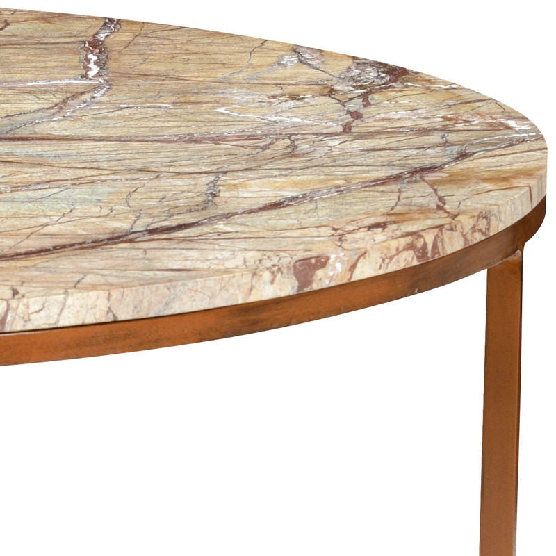 Chelsea House Round Harvey Marble Top  Round Cocktail Table