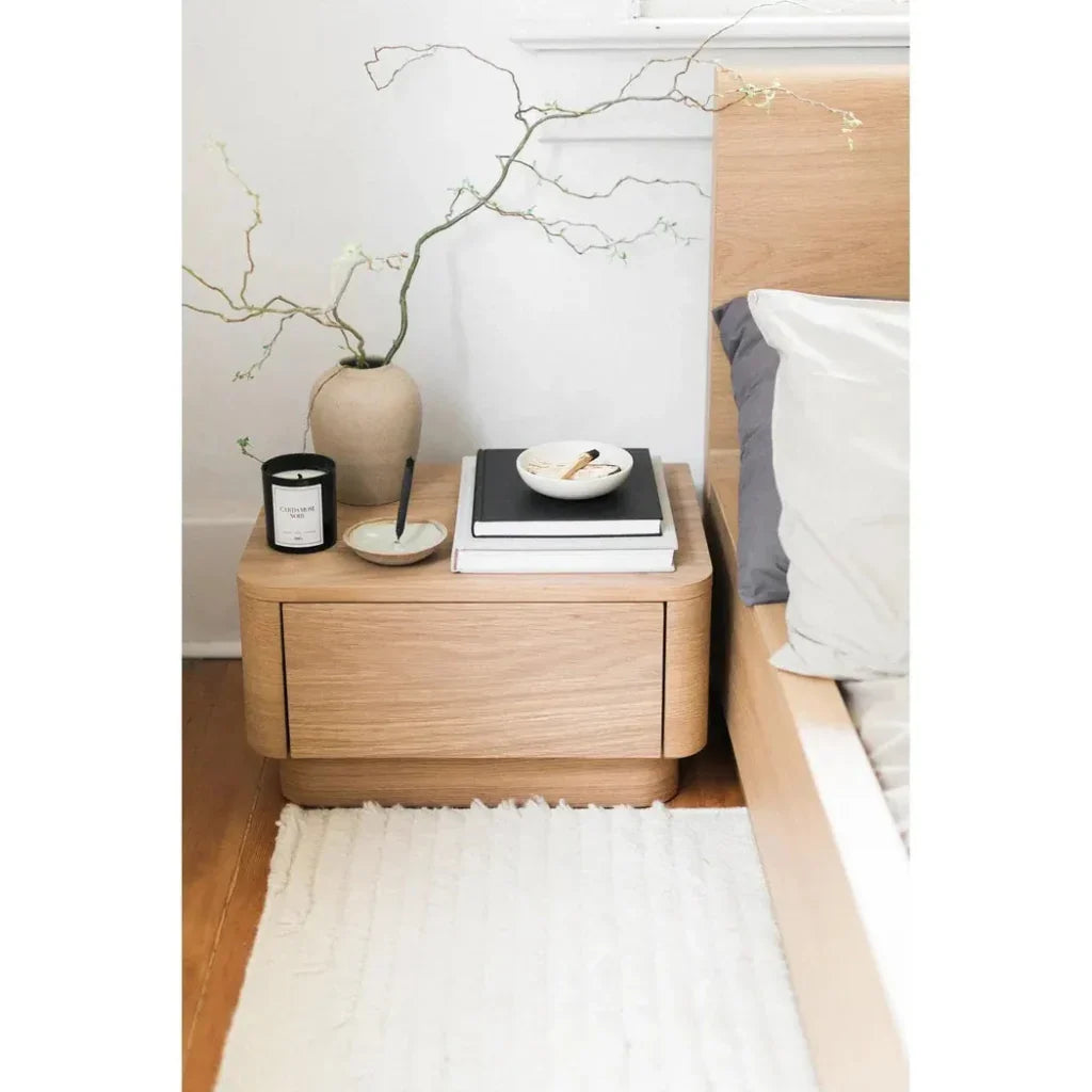 Moe's Home Round Off Wood Nightstand