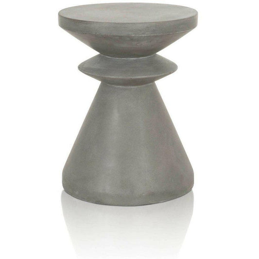 Round Pawn Accent Table Slate Gray Concrete Outdoor Accessories Sideboards and Things By Essentials For Living