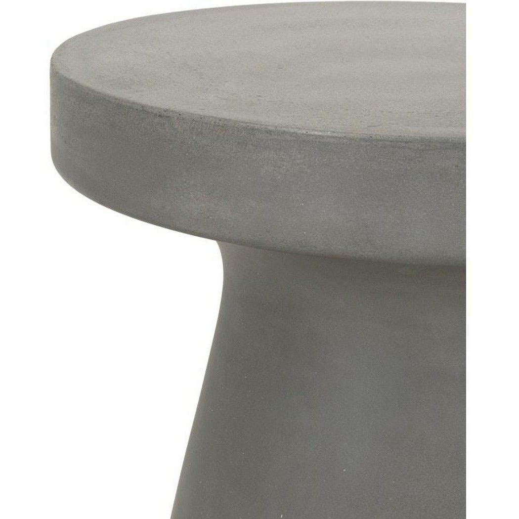 Round Tack Accent Table Slate Gray Concrete Outdoor Accessories Sideboards and Things By Essentials For Living