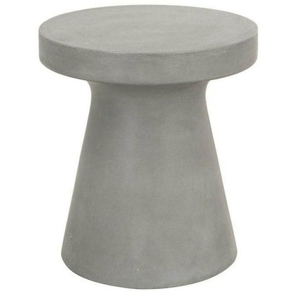 Round Tack Accent Table Slate Gray Concrete Outdoor Accessories Sideboards and Things By Essentials For Living