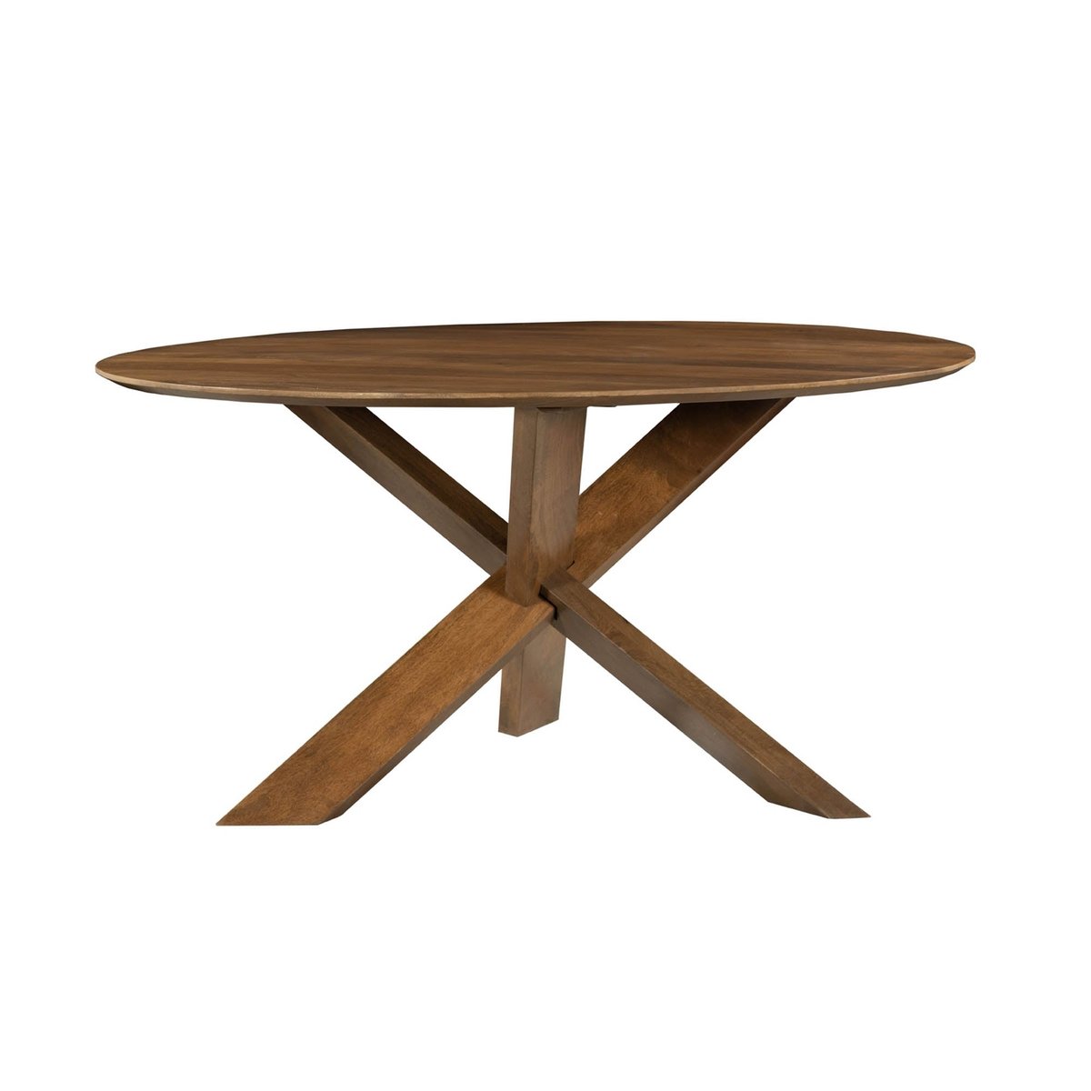 LH Home Round Three Legged Wooden Dining Table