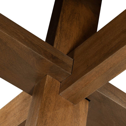 LH Home Round Three Legged Wooden Dining Table