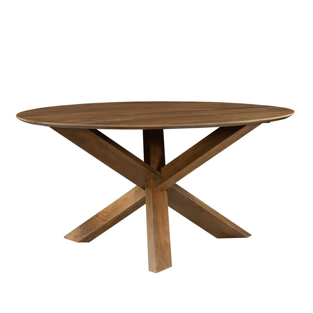 LH Home Round Three Legged Wooden Dining Table