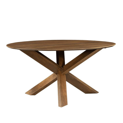 LH Home Round Three Legged Wooden Dining Table