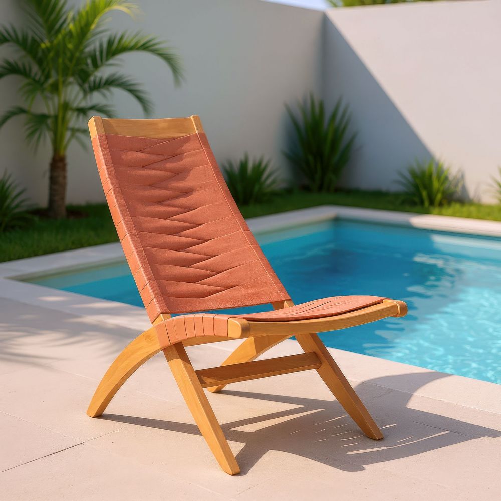 Zuo Modern Rova Solid Wooden Frame Outdoor Lounge Chair