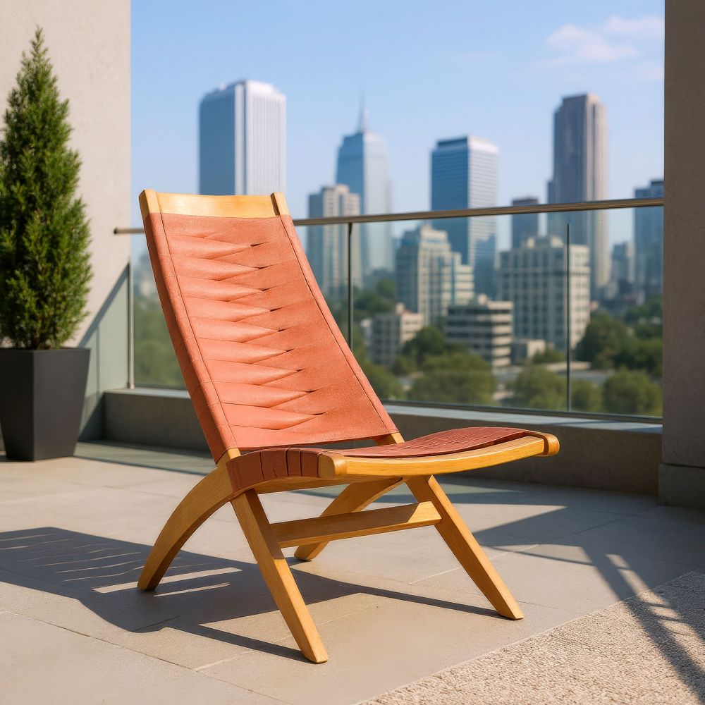 Zuo Modern Rova Solid Wooden Frame Outdoor Lounge Chair