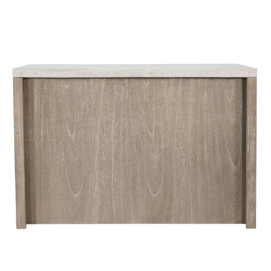 Rowan Wood Bar Table With Built-In Rack