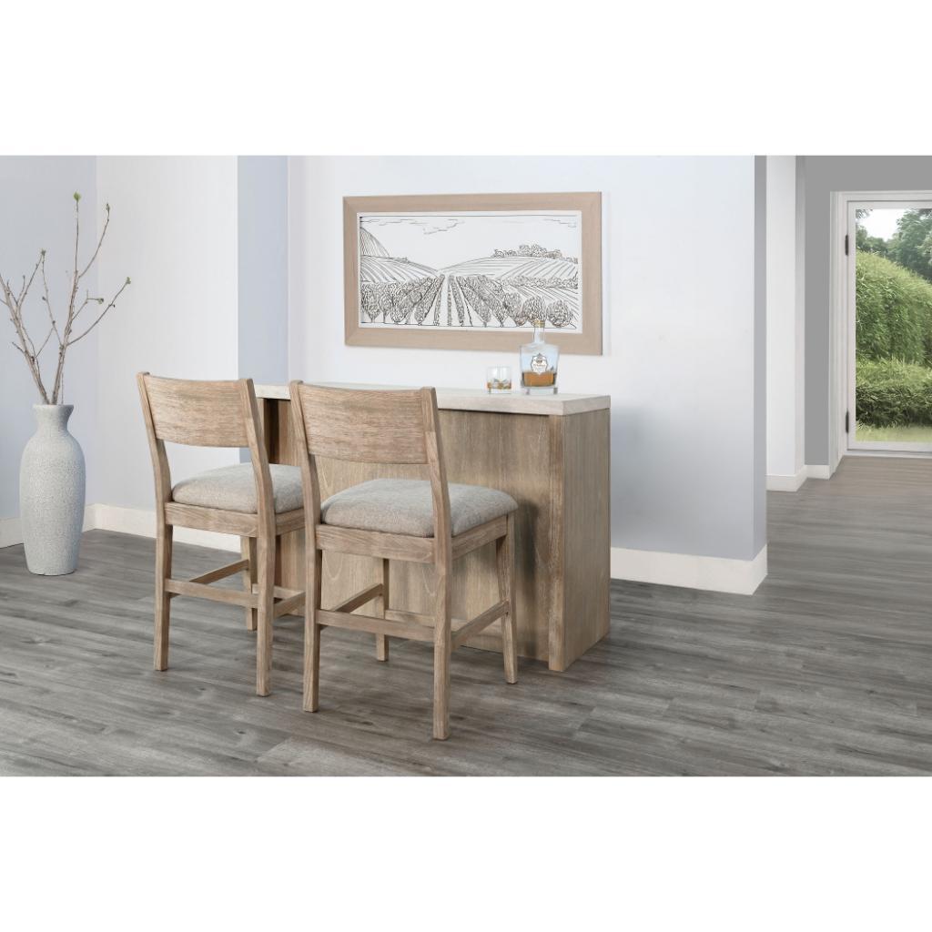 Sunny D Rowan Wooden Bar Table with Counter Stool