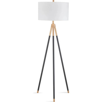 Bassett Mirror Rowe Metal Black Floor Lamp