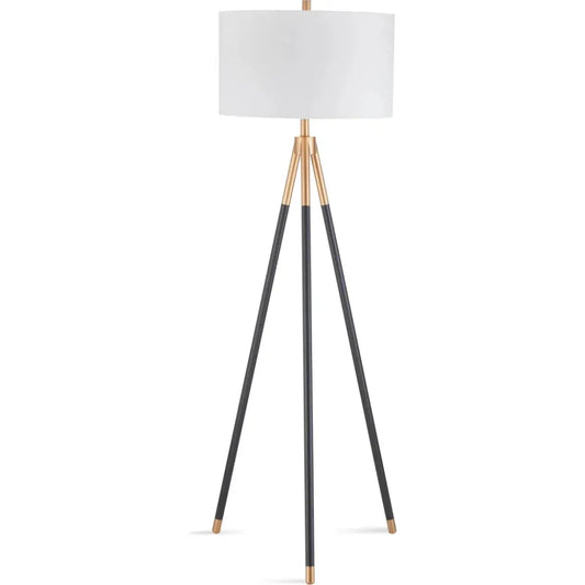Bassett Mirror Rowe Metal Black Floor Lamp