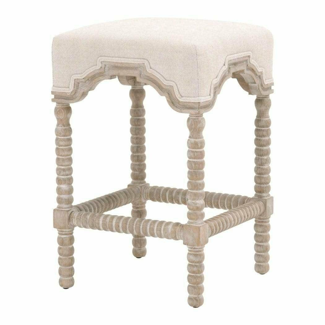 Rue Counter Stool Bisque French Linen Natural Gray Ash Counter Stools Sideboards and Things By Essentials For Living