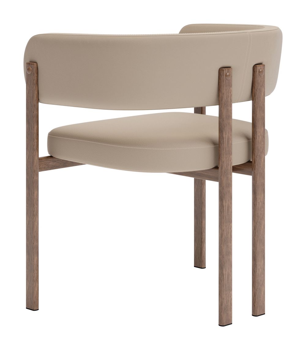 Zuo Modern Ruge Faux Leather Dining Chair 2PC