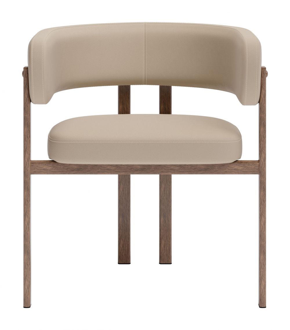 Zuo Modern Ruge Faux Leather Dining Chair 2PC