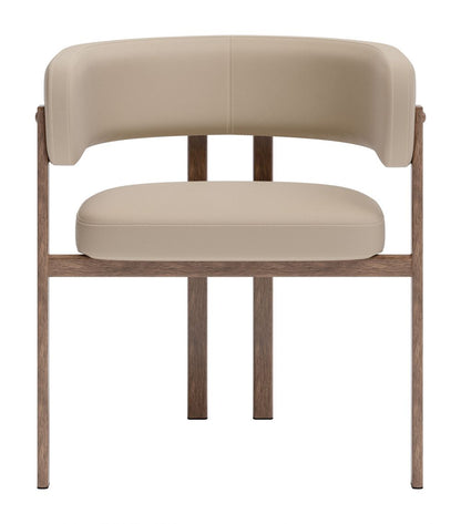 Zuo Modern Ruge Faux Leather Dining Chair 2PC
