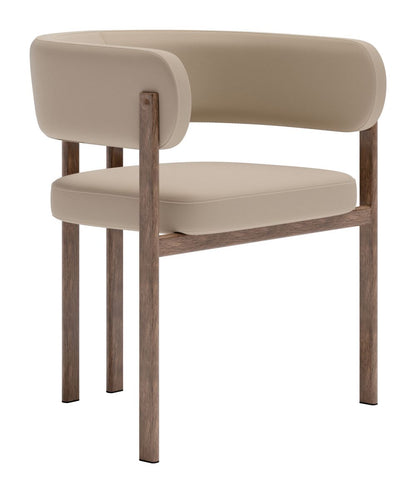 Zuo Modern Ruge Faux Leather Dining Chair 2PC