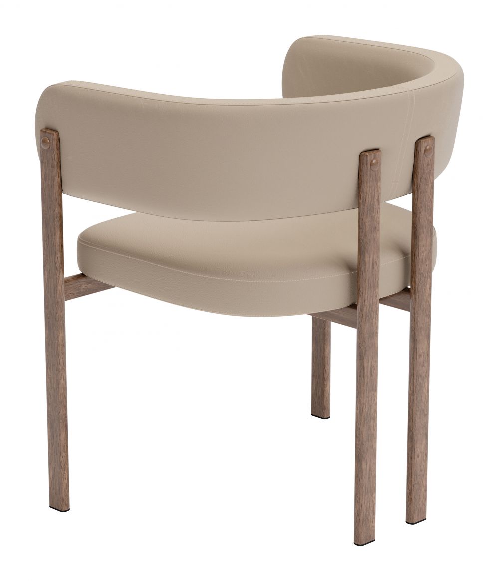Zuo Modern Ruge Faux Leather Dining Chair 2PC