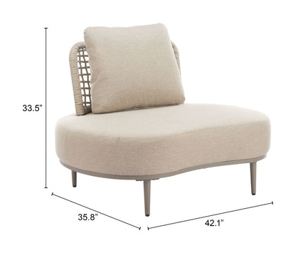 Zuo Modern Ruhe Olefin Fabric Outdoor Accent Chair