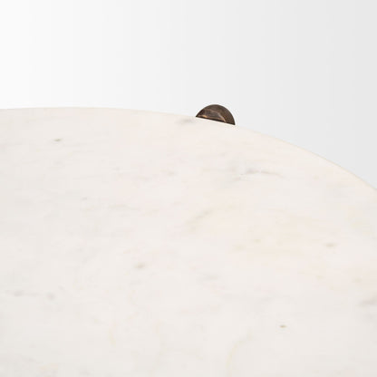 Mercana Rumer Marble Top Round Side Table