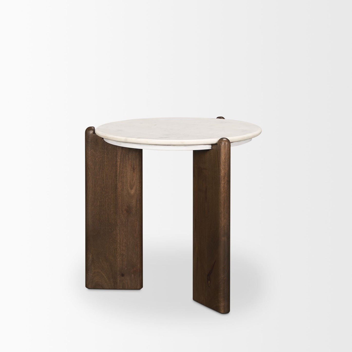 Mercana Rumer Marble Top Round Side Table