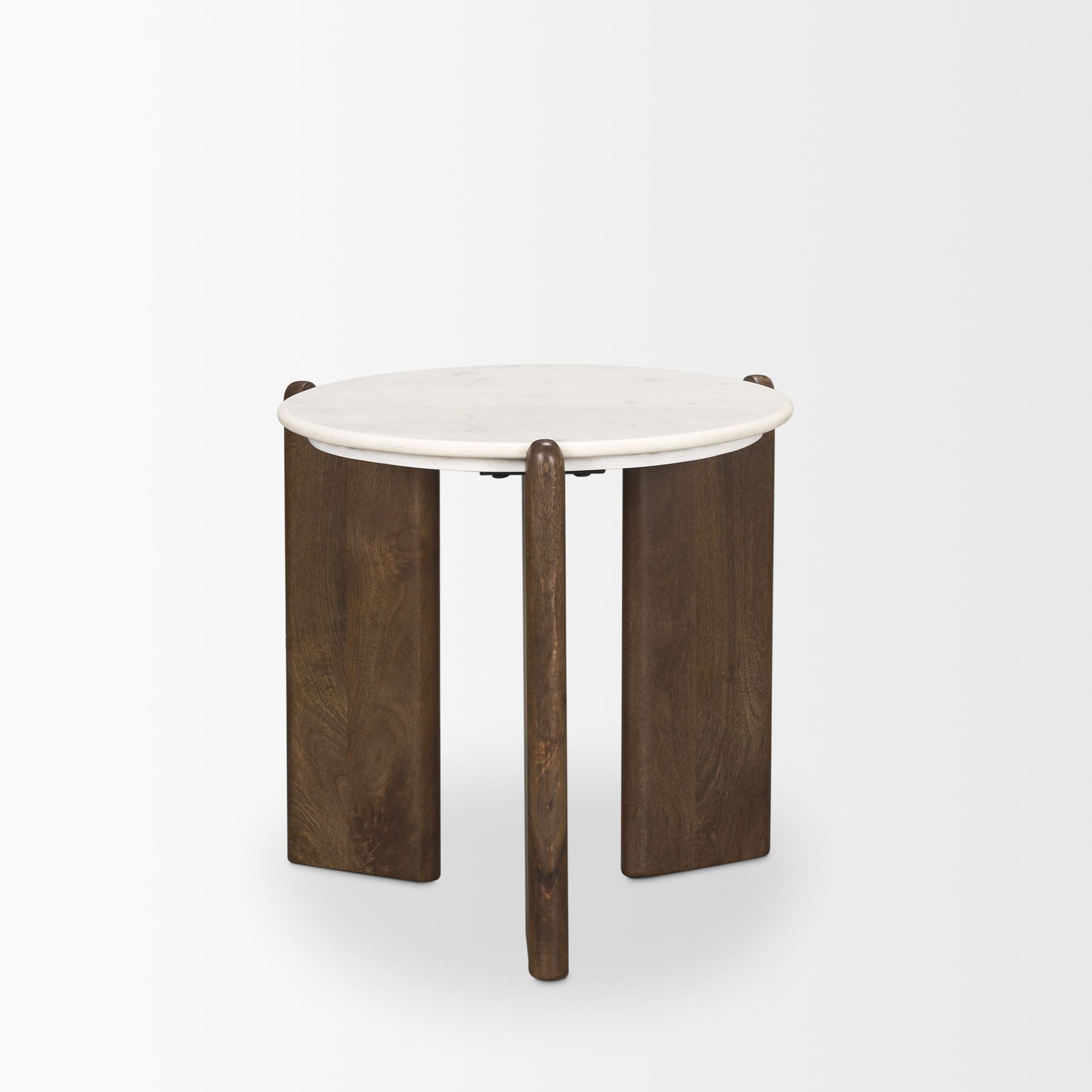 Mercana Rumer Marble Top Round Side Table