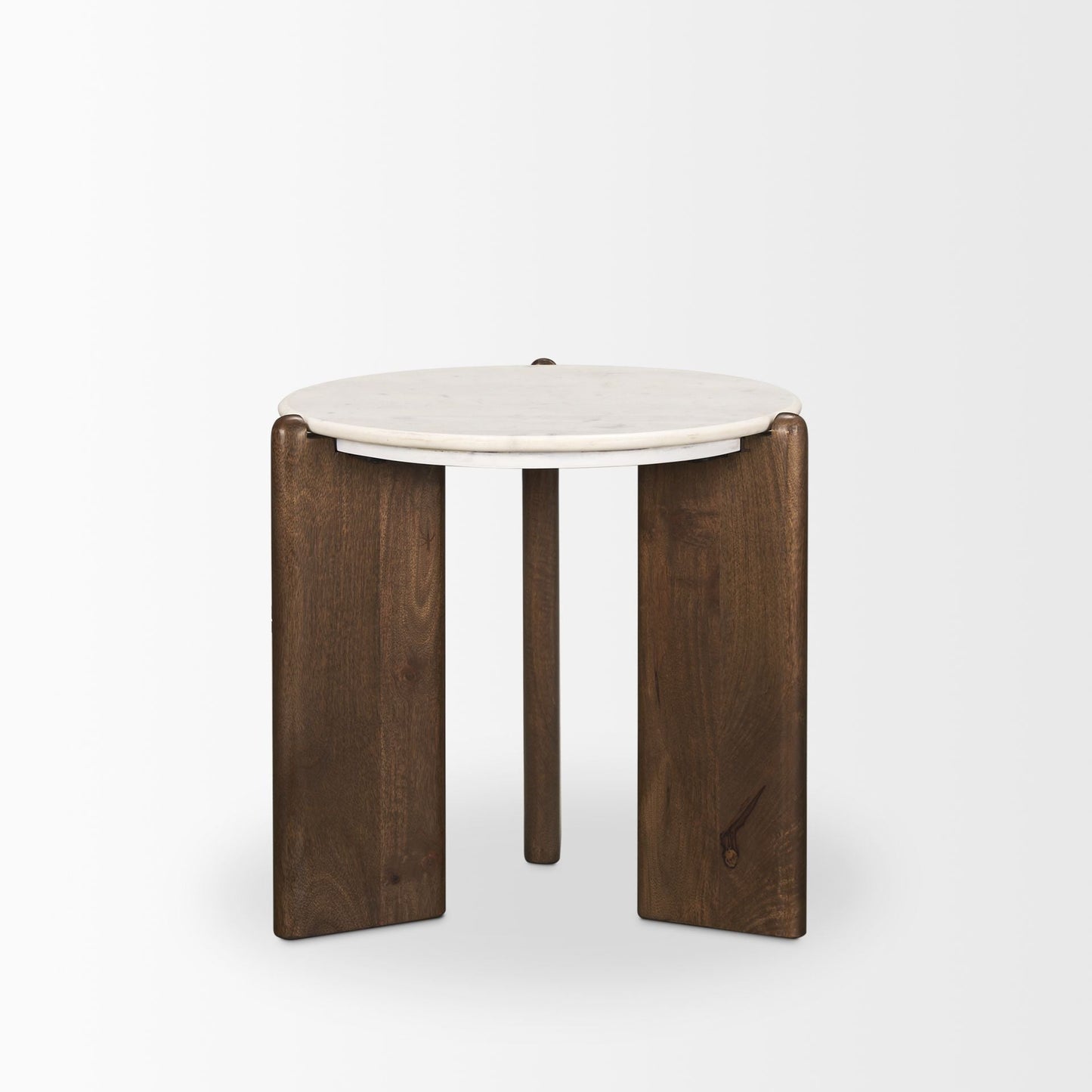 Mercana Rumer Marble Top Round Side Table