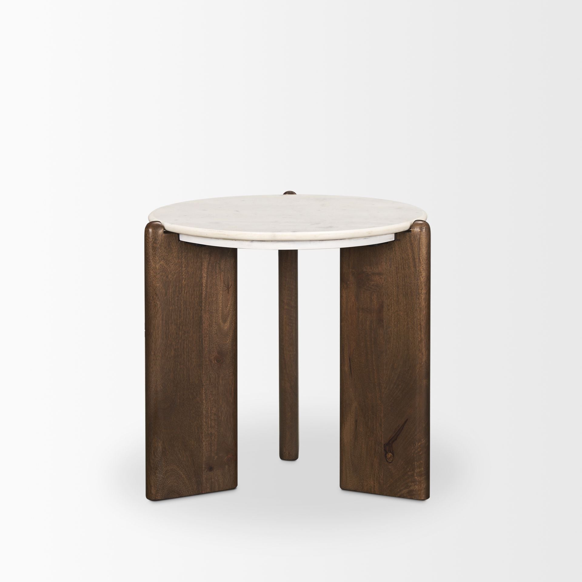 Mercana Rumer Marble Top Round Side Table