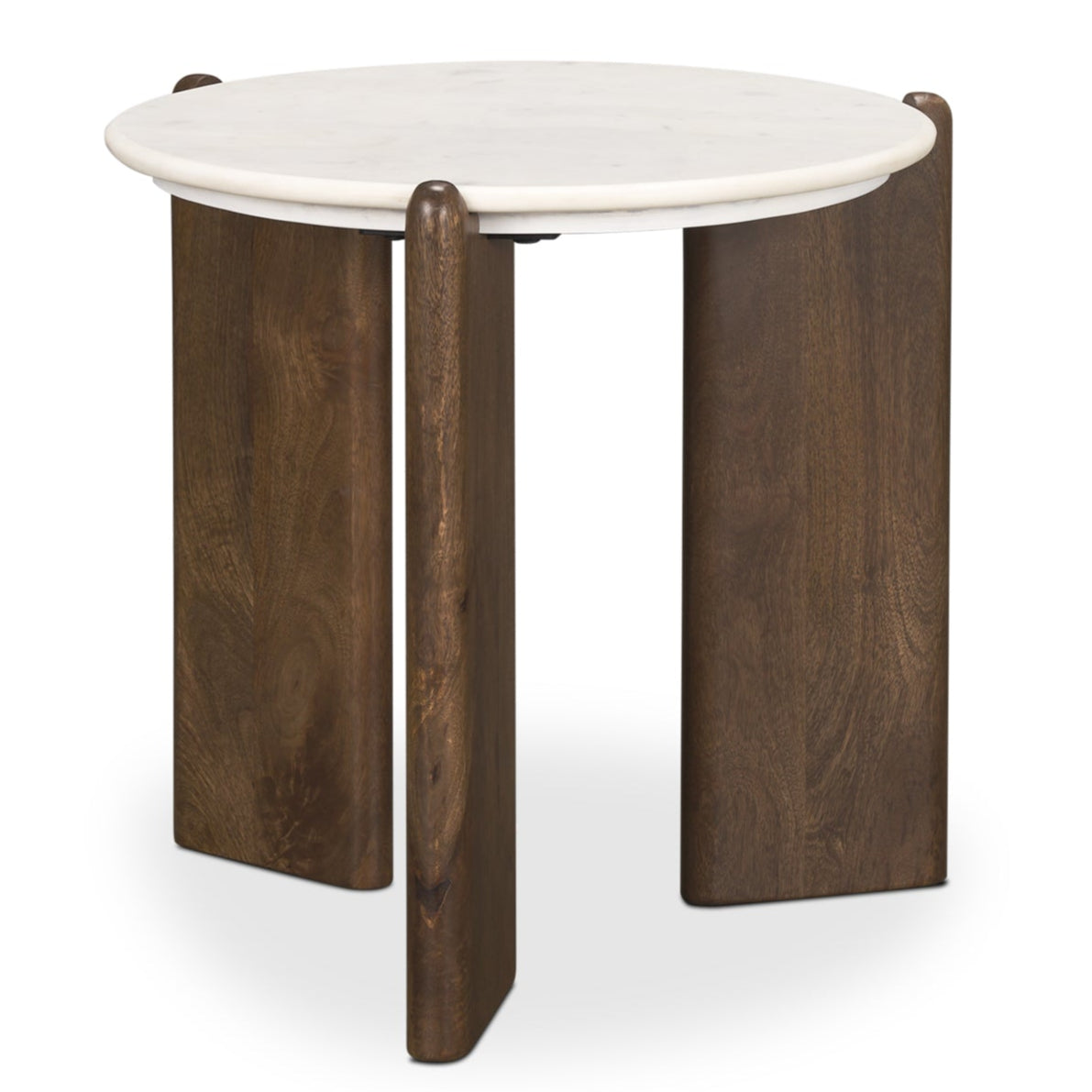 Mercana Rumer Marble Top Round Side Table