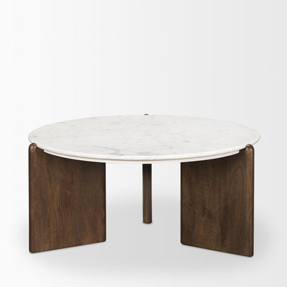 Mercana Rumer Marble Top Round Coffee Table
