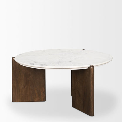Mercana Rumer Marble Top Round Coffee Table