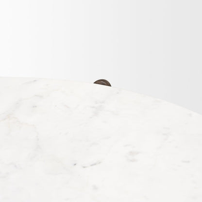 Mercana Rumer Marble Top Round Coffee Table