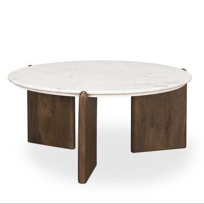 Mercana Rumer Marble Top Round Coffee Table