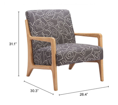 Zuo Modern Runa Printed Fabric Accent Chair