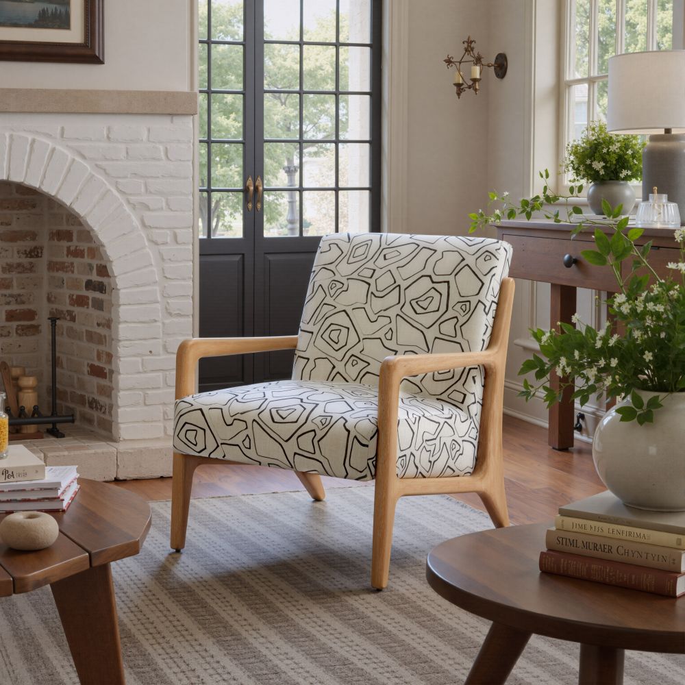 Zuo Modern Runa Printed Fabric Accent Chair