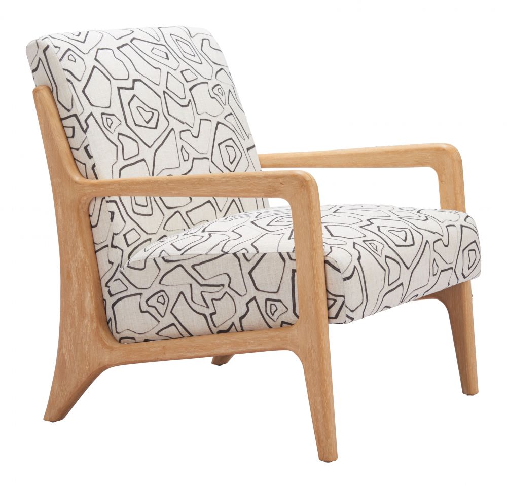 Zuo Modern Runa Printed Fabric Accent Chair