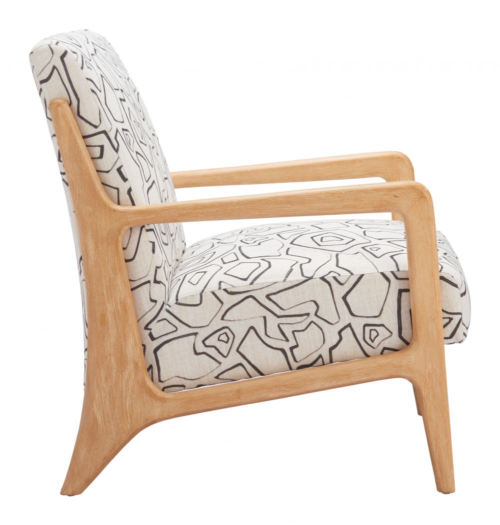 Zuo Modern Runa Printed Fabric Accent Chair