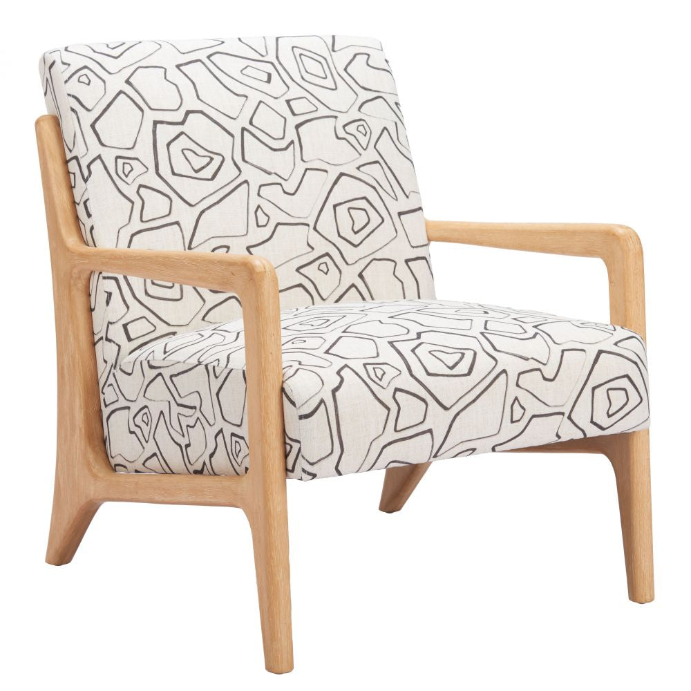 Zuo Modern Runa Printed Fabric Accent Chair