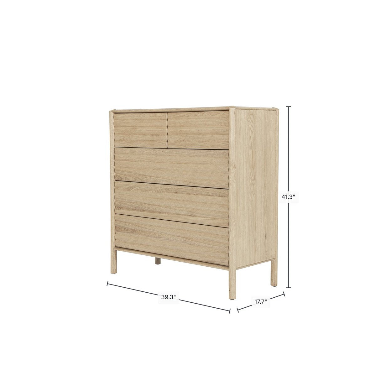LH Home Runway Five Drawers Wood Dresser