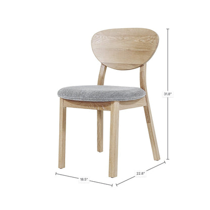 LH Home Runway Grey Fabric Armless Dining Chair (Set of 2)