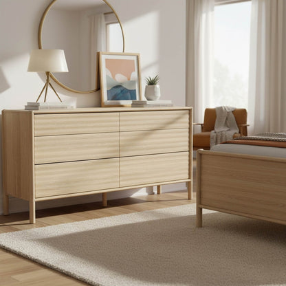 LH Home Runway Six Drawer Wood Dresser