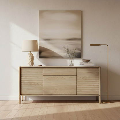 LH Home Runway Three Drawers Wood Sideboard