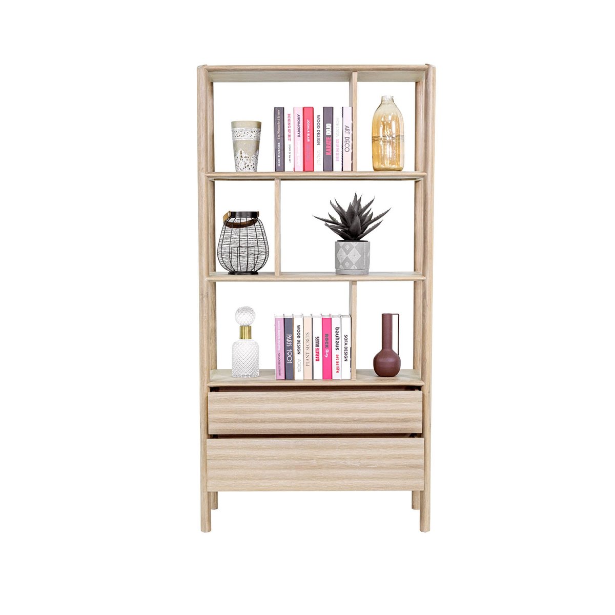 LH Home Runway Two Drawers Wood Bookcase