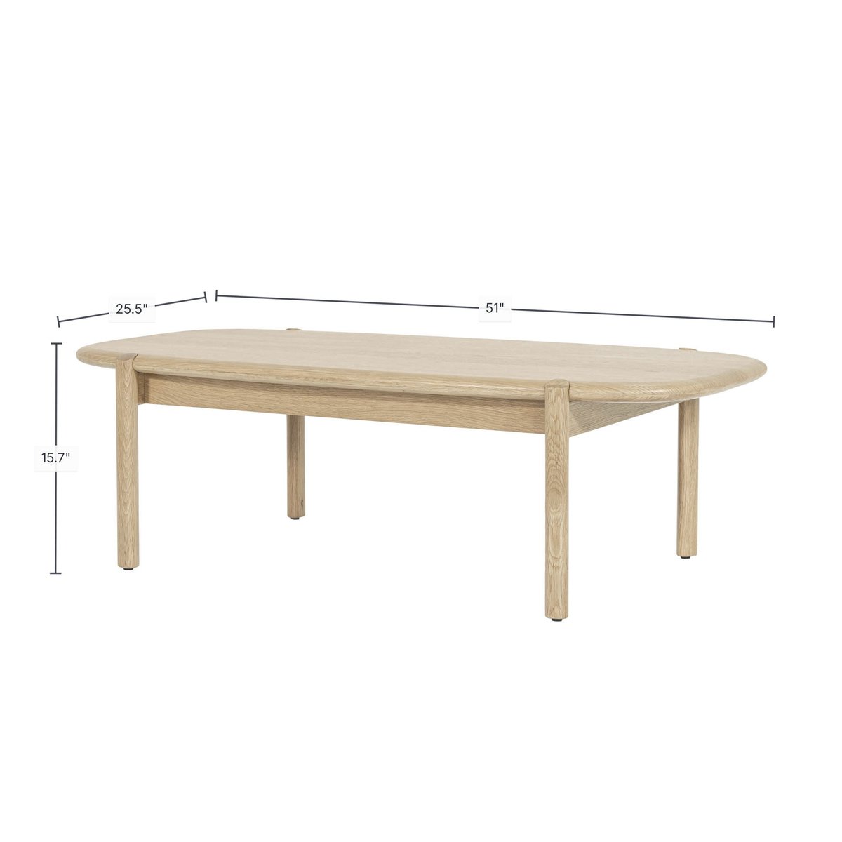 LH Home Runway Wooden Brown Coffee Table