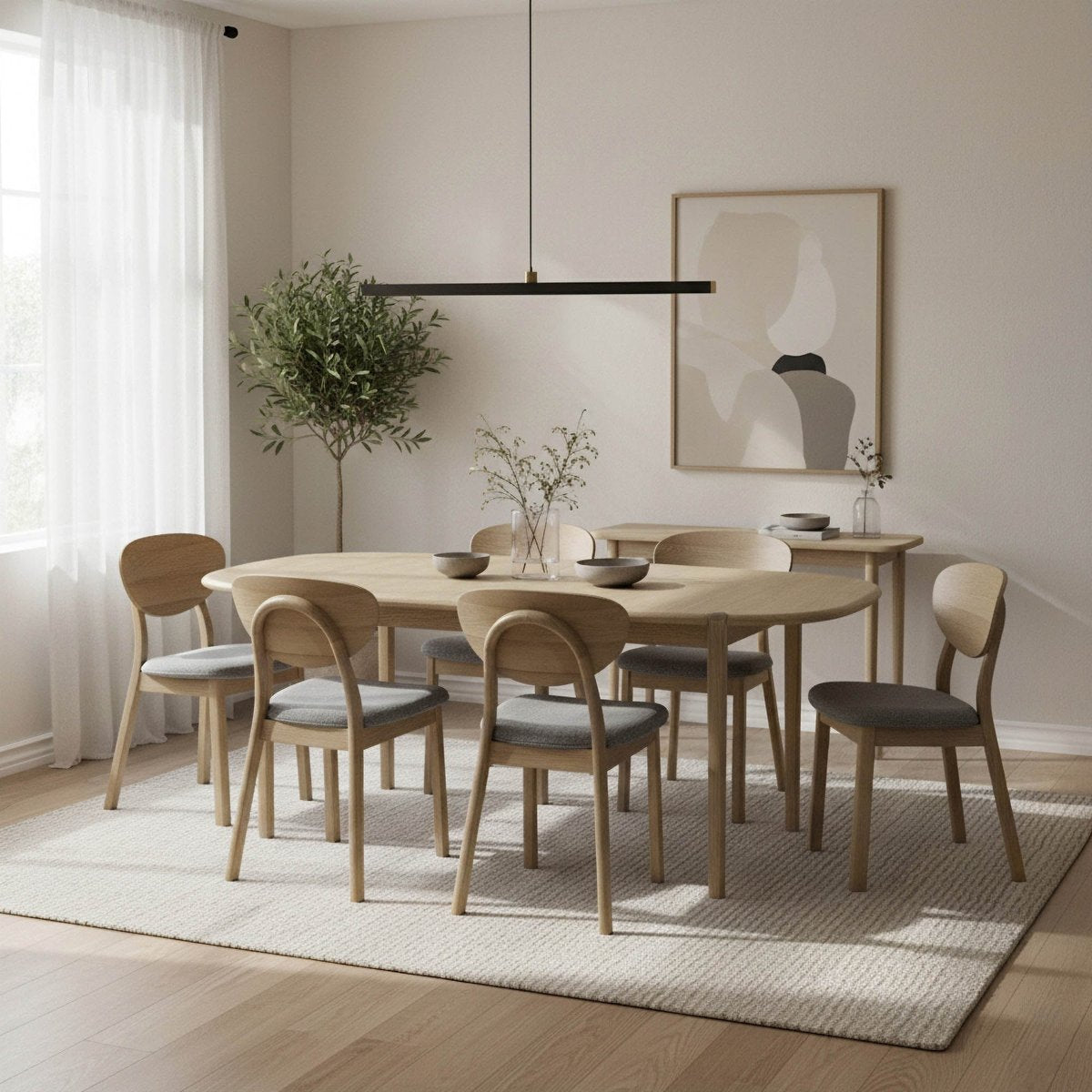 LH Home Runway Wooden Brown Dining Table