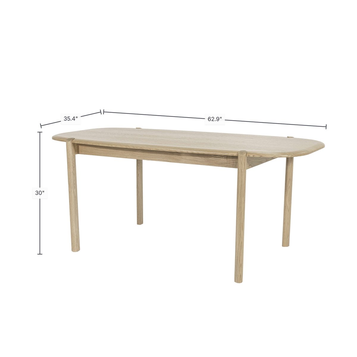 LH Home Runway Wooden Brown Dining Table