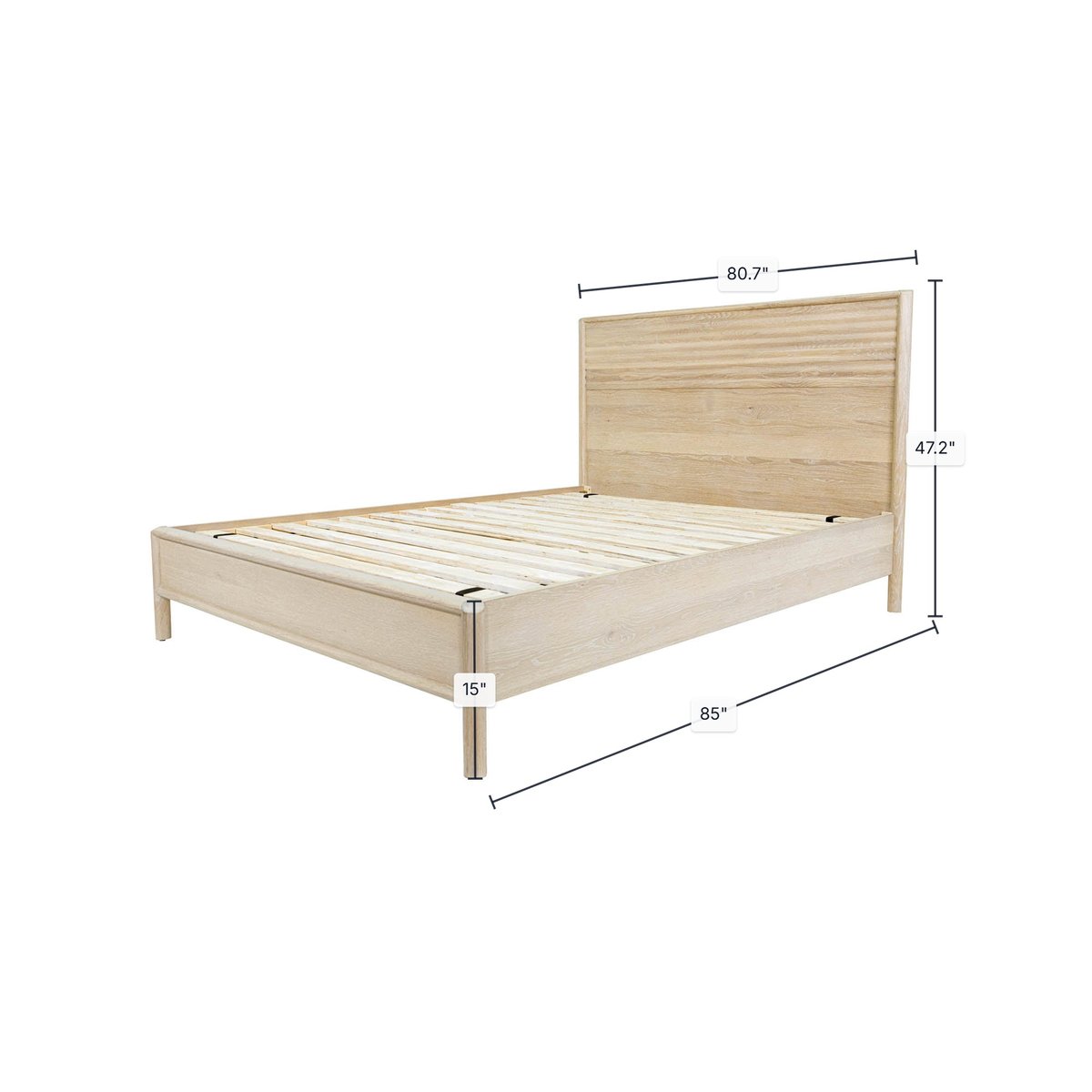 LH Home Runway Wooden Light Brown Bed