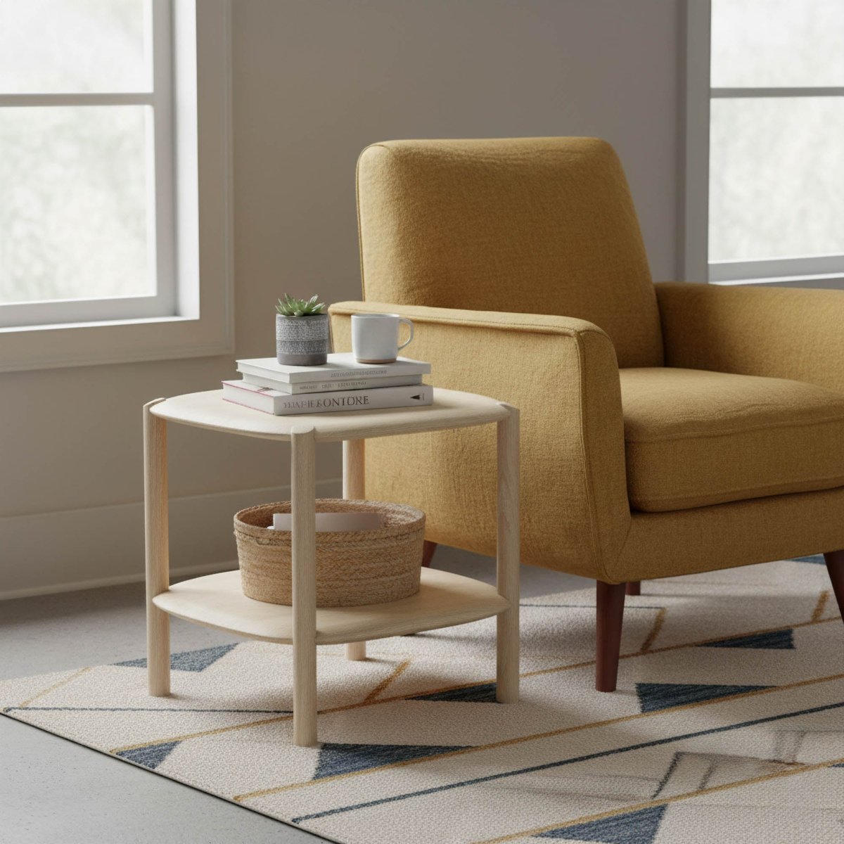 LH Home Runway Wooden Square Side Table