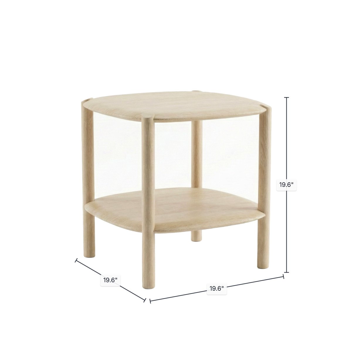 LH Home Runway Wooden Square Side Table