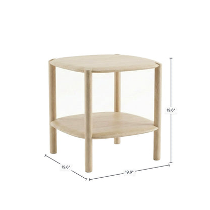 LH Home Runway Wooden Square Side Table